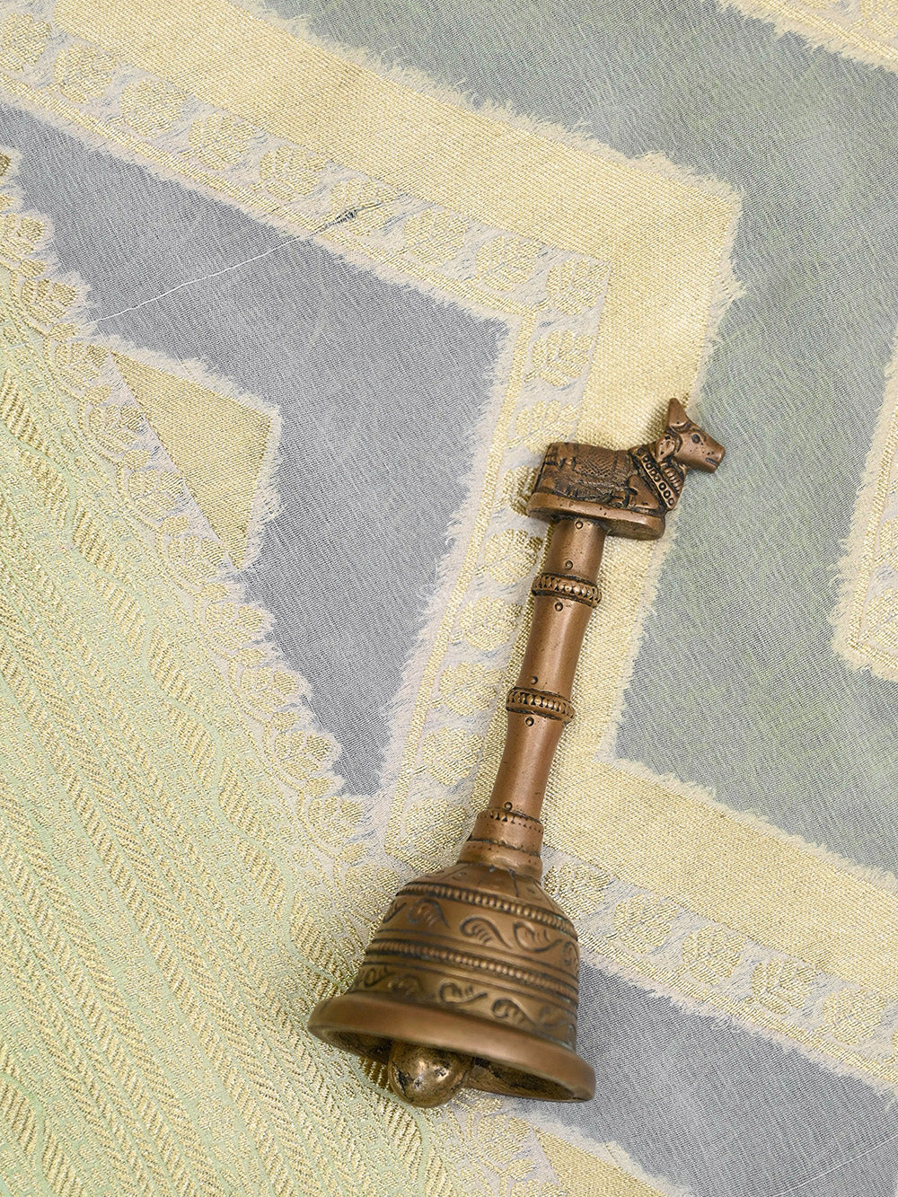 Pastel Green Purple Rangkat Khaddi Georgette Handloom Banarasi Saree - Sacred Weaves