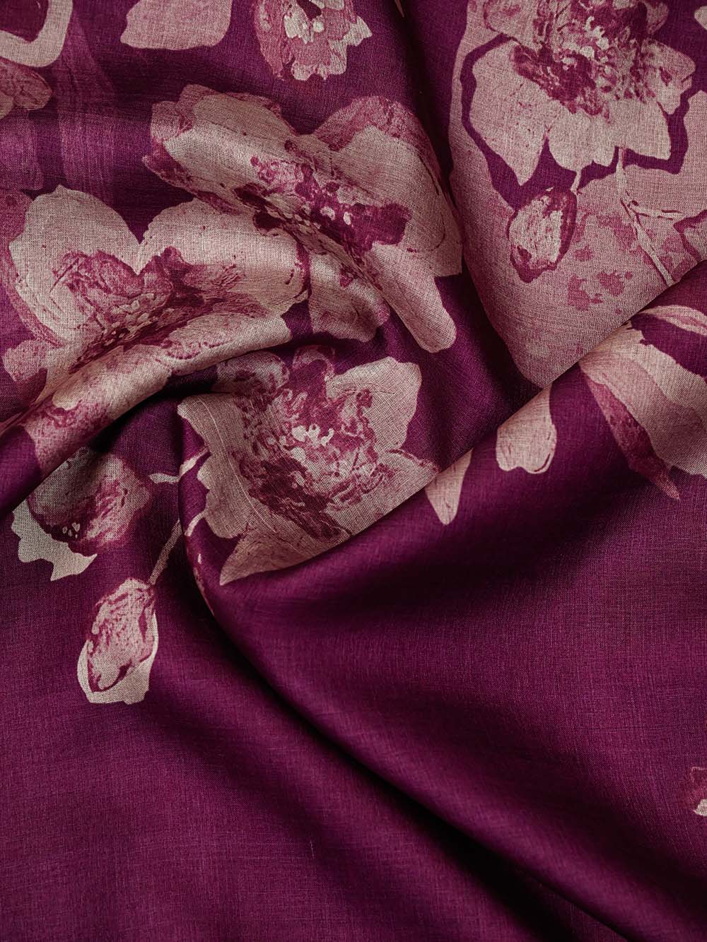 Dark Magenta Tussar Silk Handloom Banarasi Suit