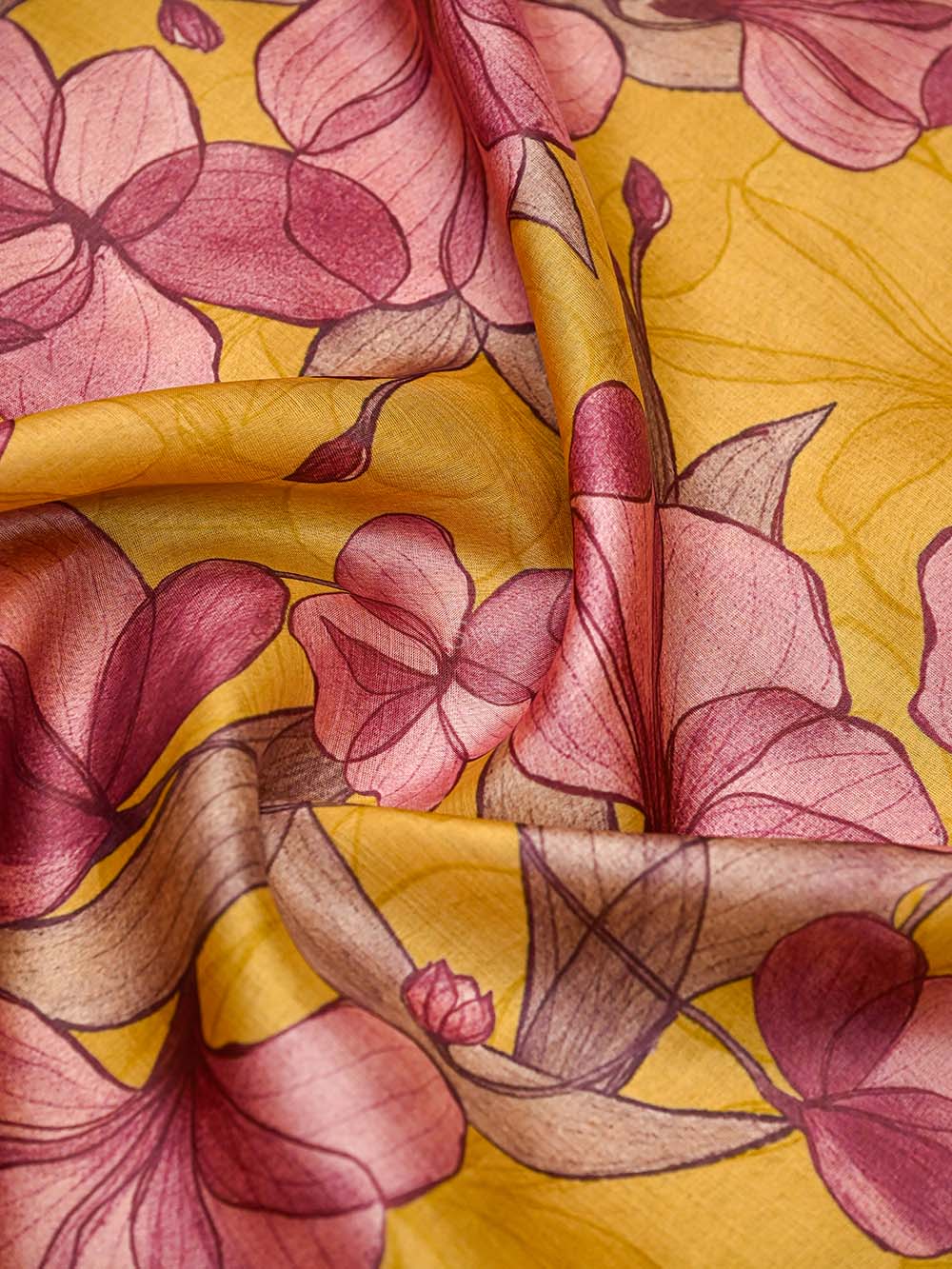 Mustard Tussar Silk Handloom Banarasi Suit