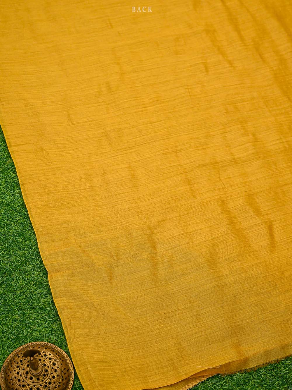 Mustard Tussar Silk Handloom Banarasi Suit