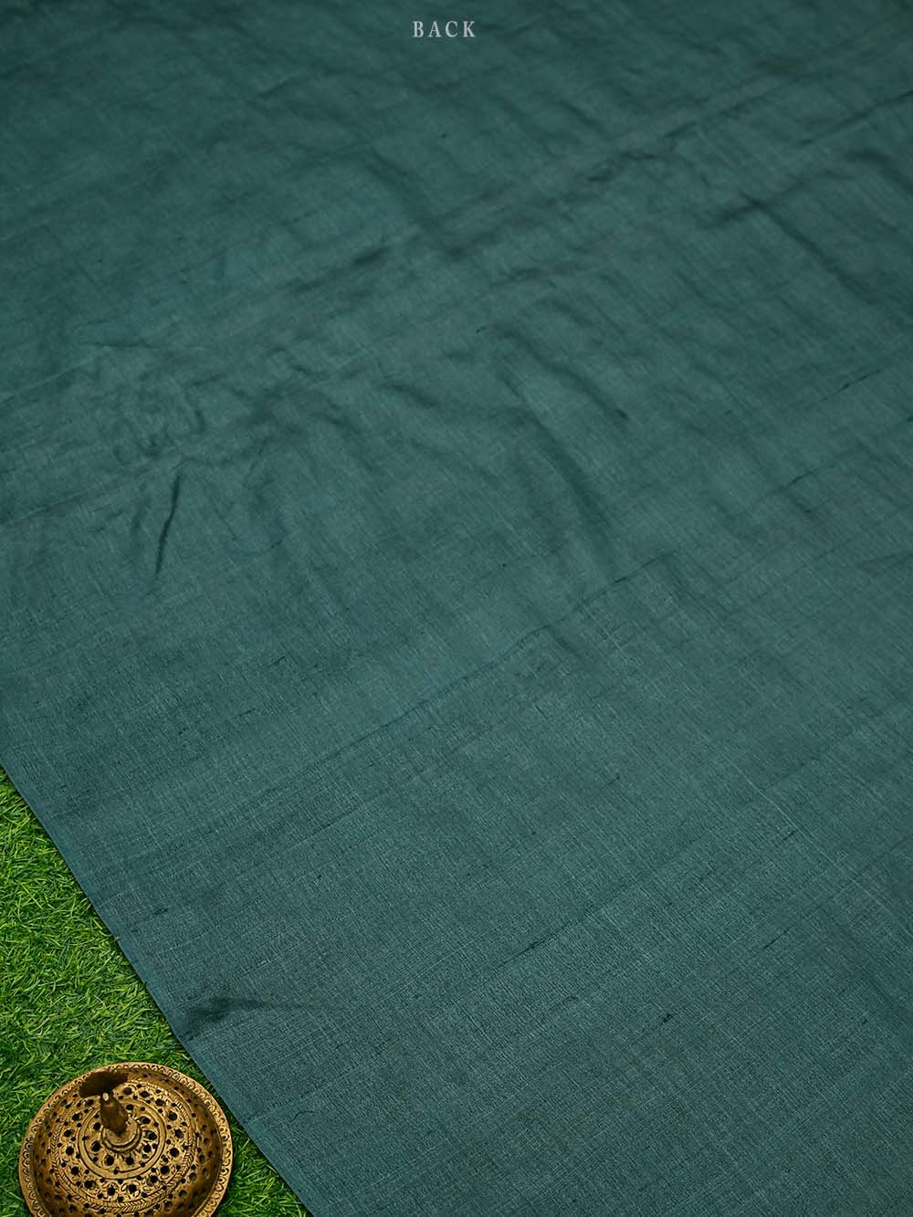 Bottle Green Tussar Silk Handloom Banarasi Suit