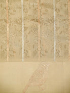 Beige Printed Pure Silk Handloom Banarasi Saree - Sacred Weaves