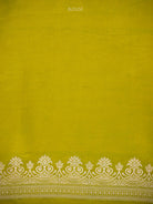 Lime Yellow Sona Roopa Boota Satin Silk Handloom Banarasi Saree - Sacred Weaves