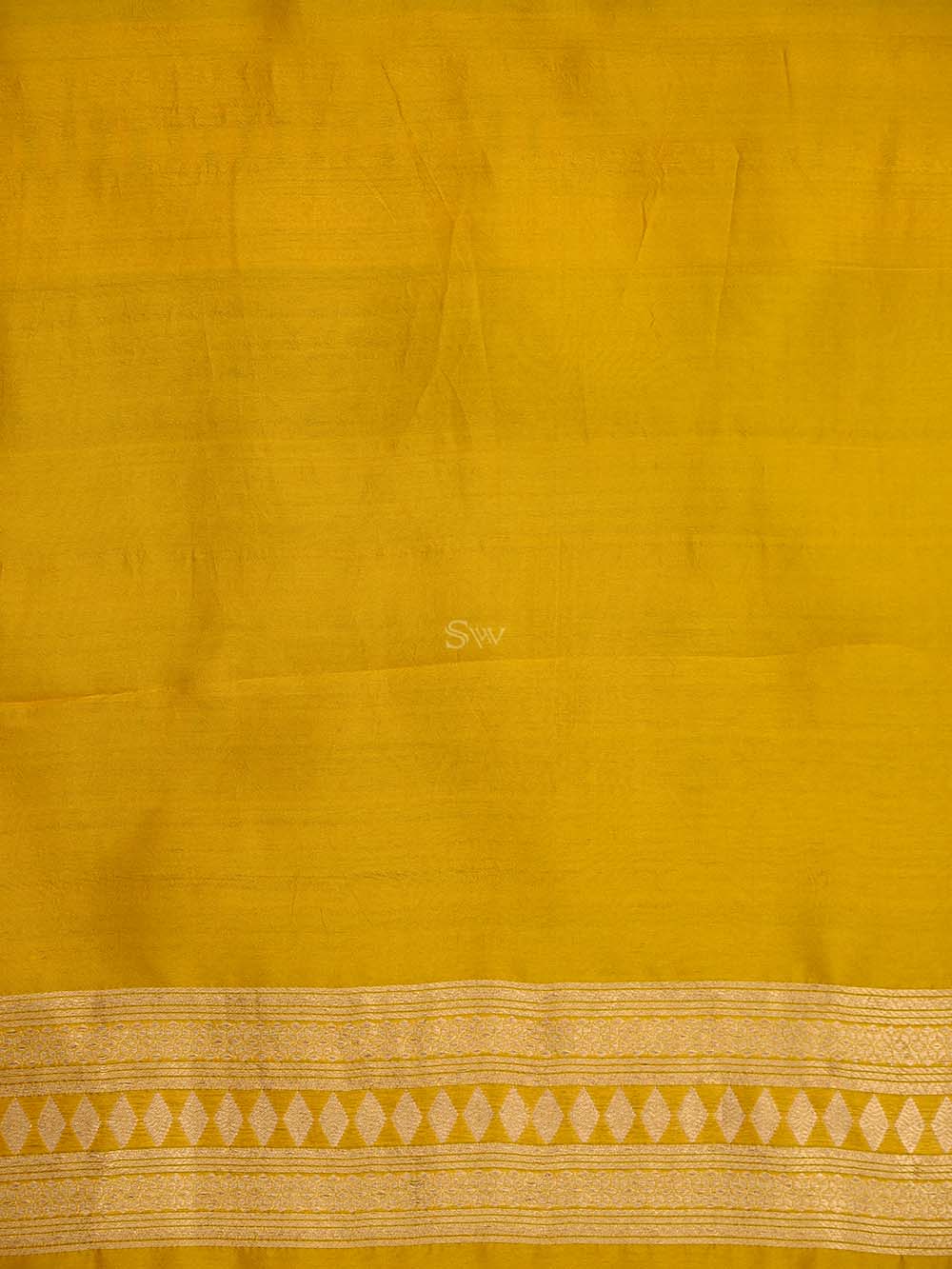 Yellow Booti Katan Silk Handloom Banarasi Suit