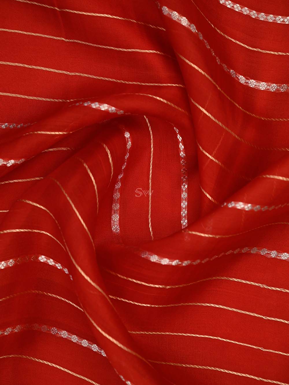 Red Booti Katan Silk Handloom Banarasi Suit
