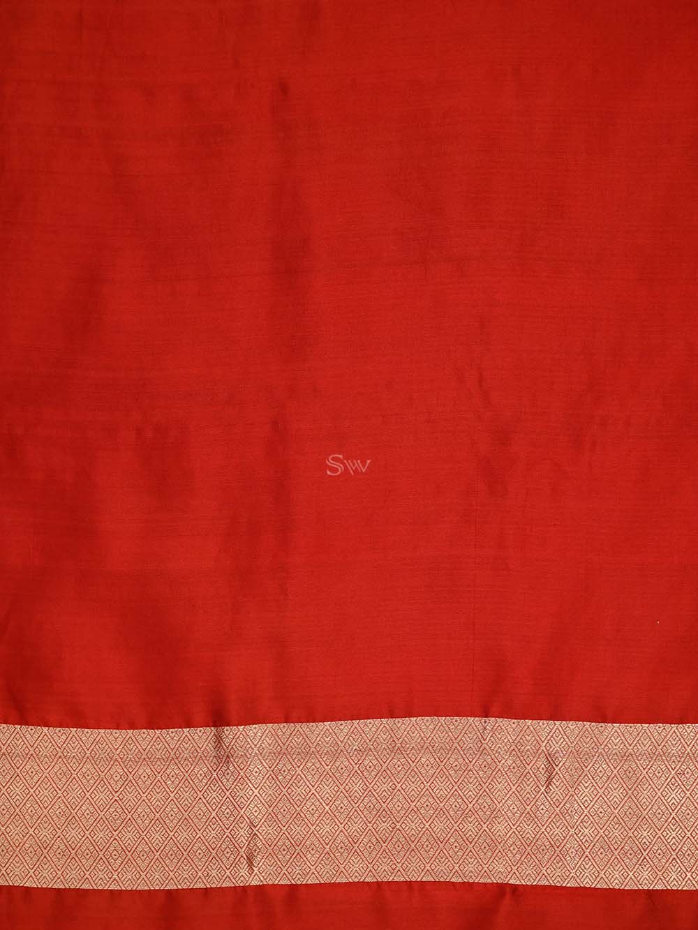 Red Booti Katan Silk Handloom Banarasi Suit