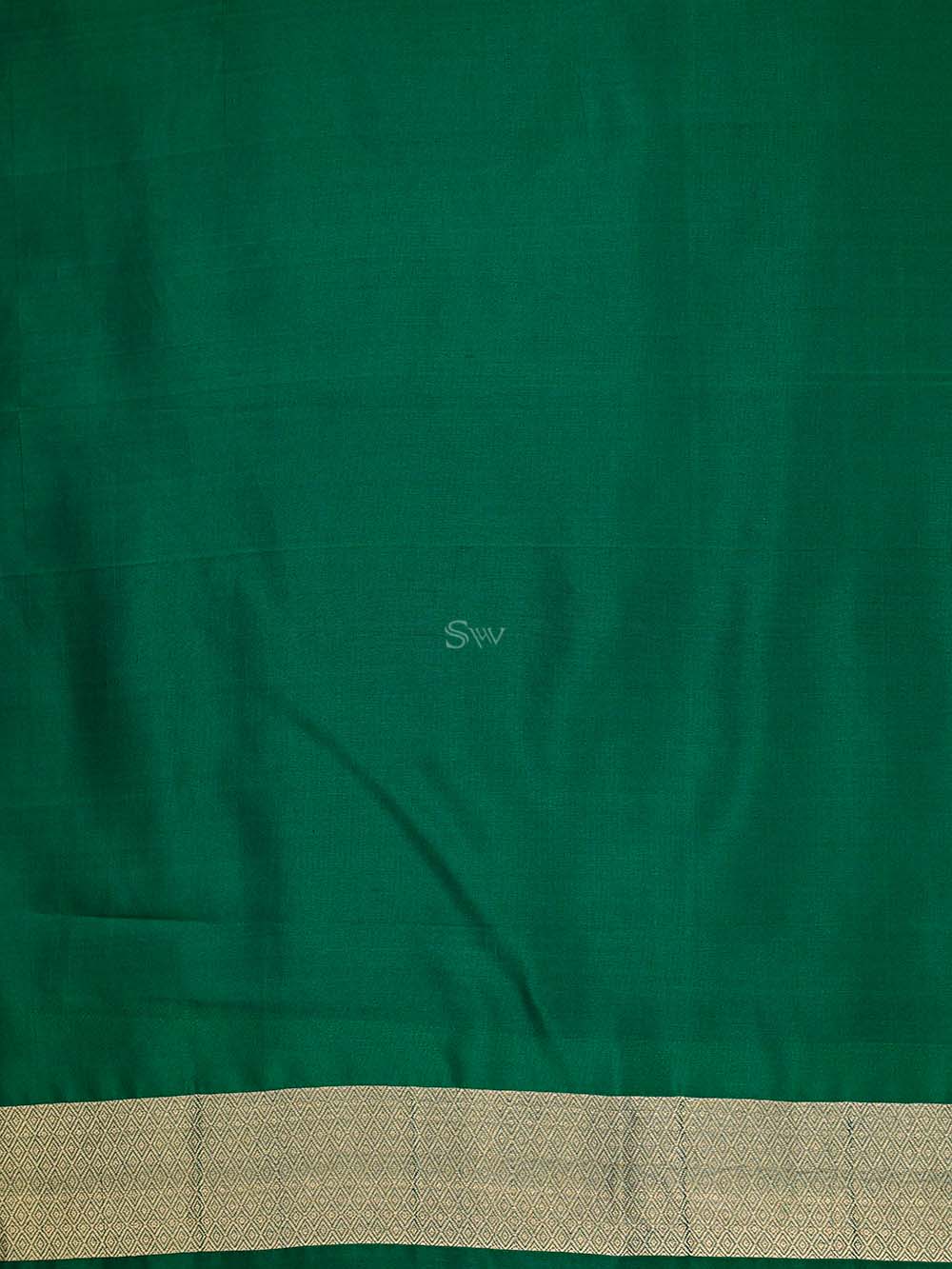 Bottle Green Booti Katan Silk Handloom Banarasi Suit