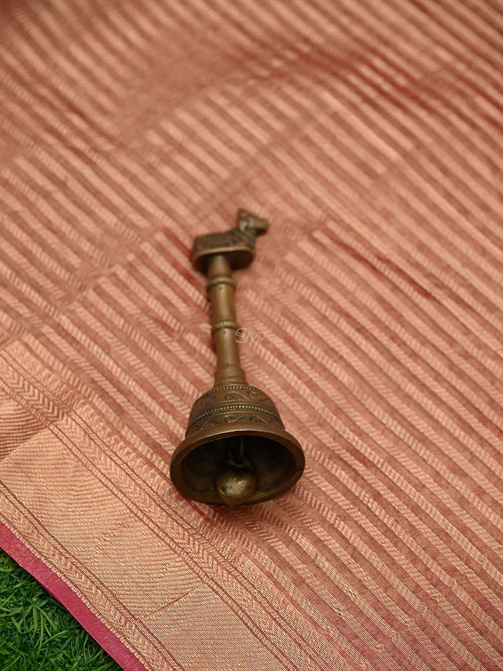 Dark Pink Booti Katan Silk Handloom Banarasi Suit