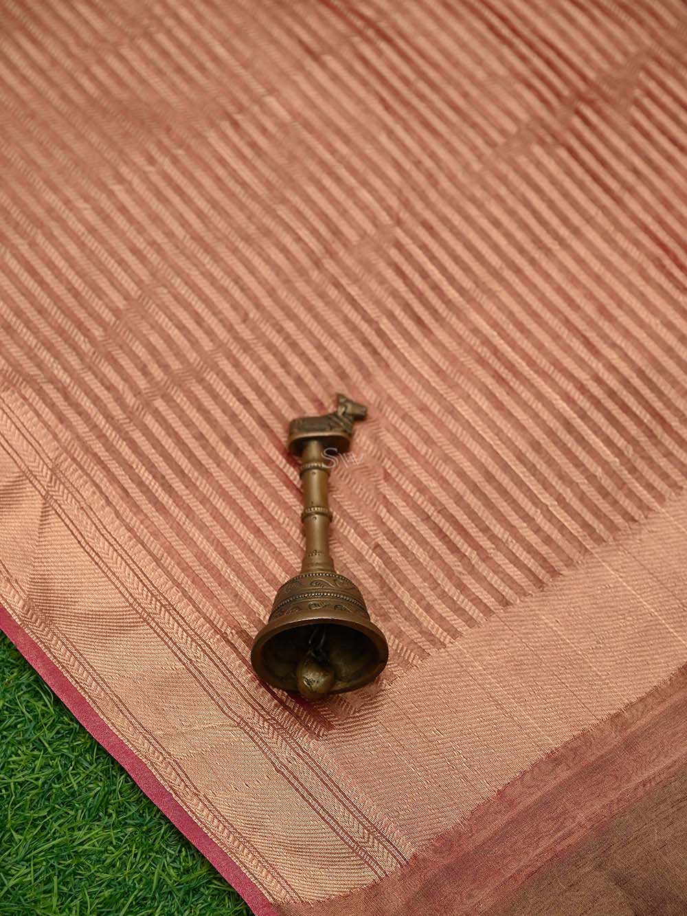 Dark Pink Booti Katan Silk Handloom Banarasi Suit