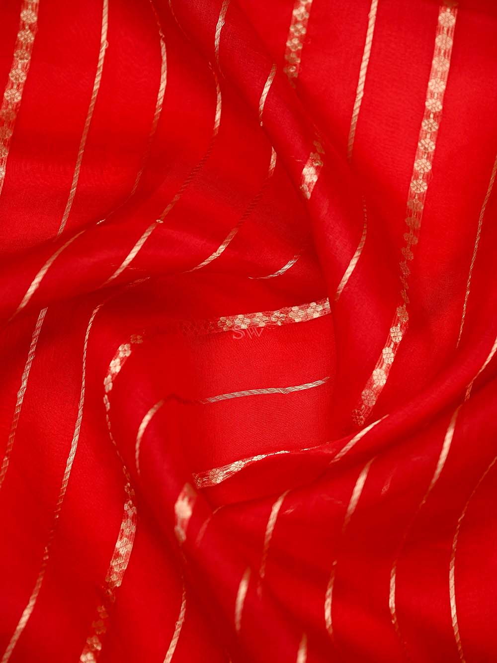 Red Booti Katan Silk Handloom Banarasi Suit