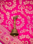Dark Pink Meenakari Booti Katan Silk Handloom Banarasi Suit - Sacred Weaves