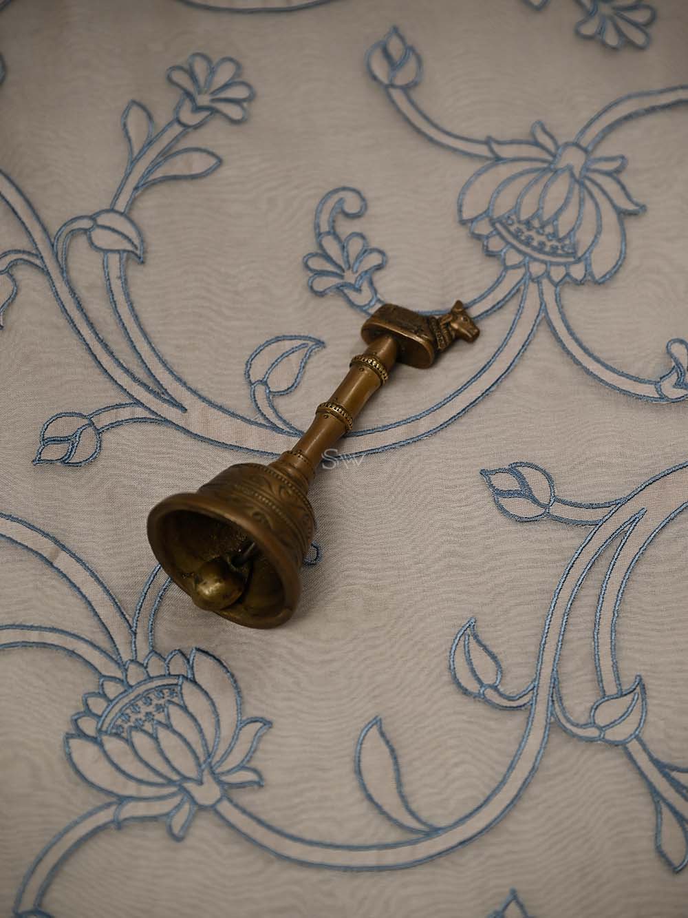 Off White Booti Cotton Silk Handloom Banarasi Suit - Sacred Weaves