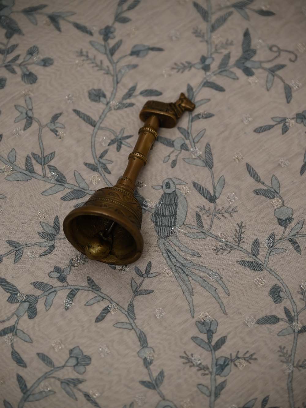 Off White Booti Cotton Silk Handloom Banarasi Suit - Sacred Weaves