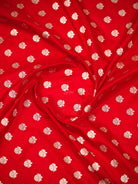 Red Booti Katan Silk Handloom Banarasi Suit - Sacred Weaves