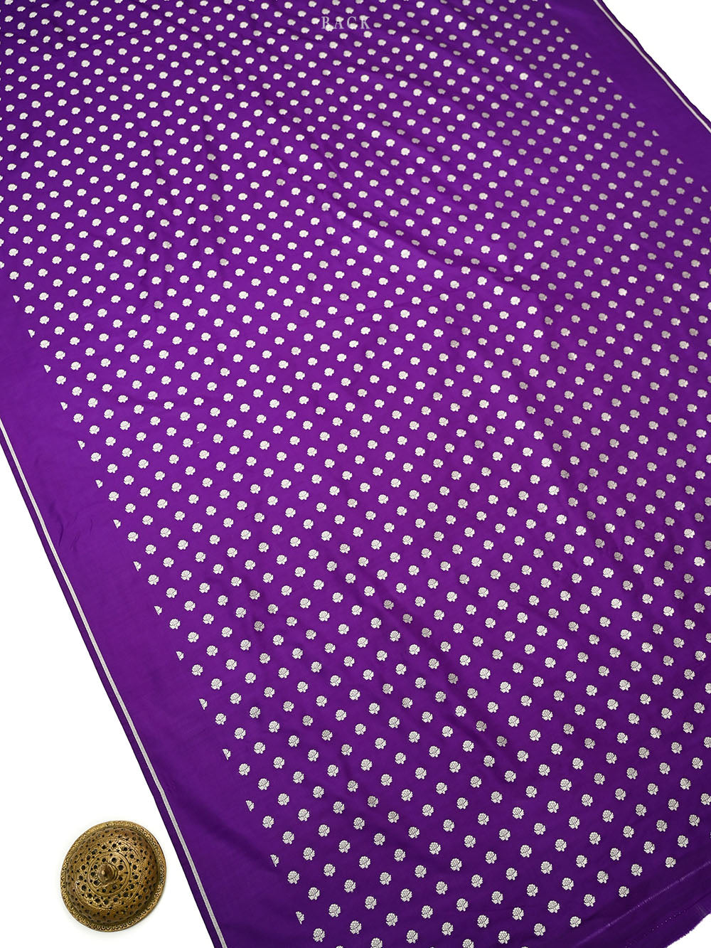 Purple Booti Katan Silk Handloom Banarasi Suit - Sacred Weaves