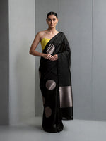 Black Boota Pure Silk Handloom Banarasi Saree - Sacred Weaves