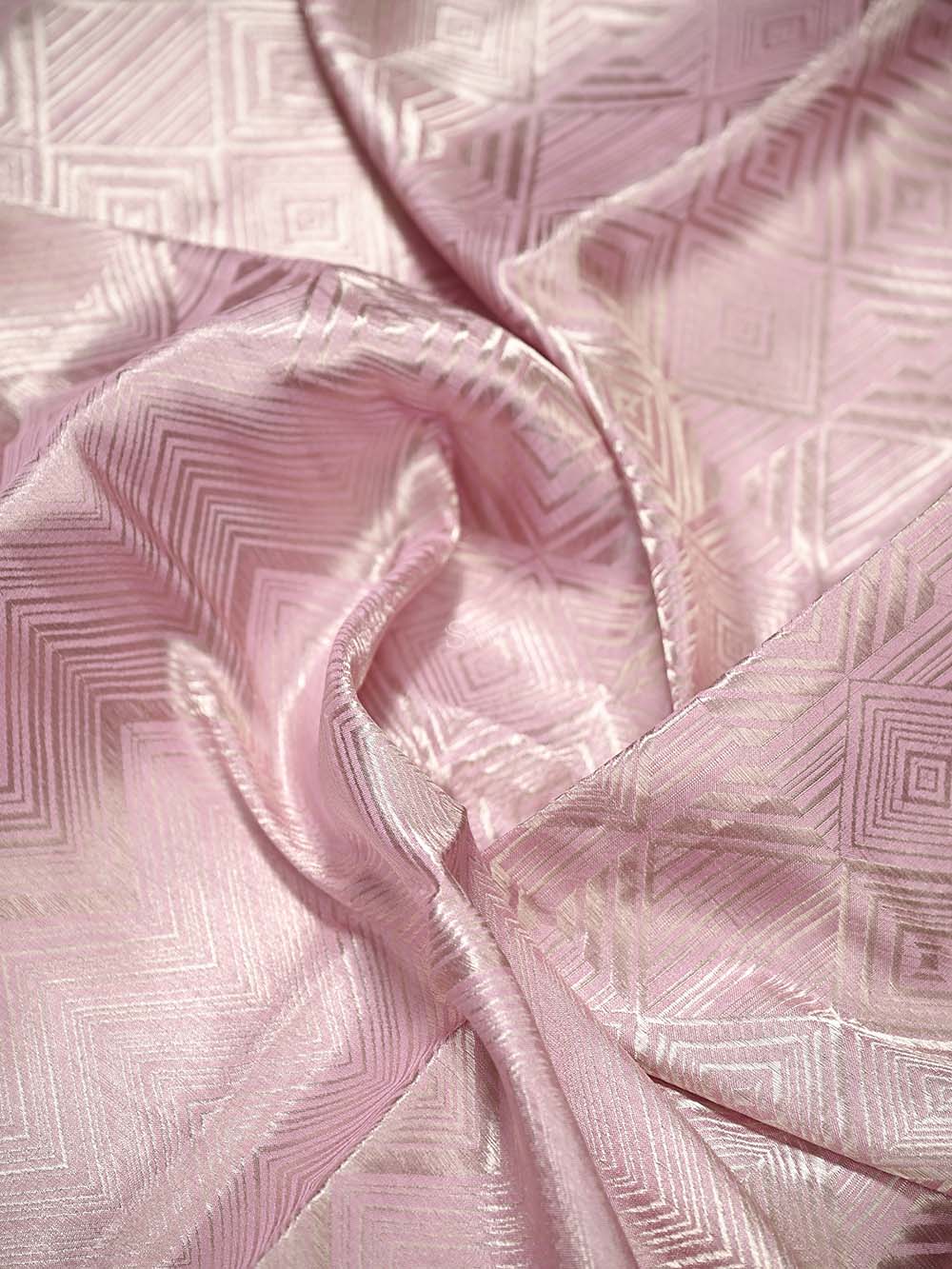 Pastel Pink Tissue Brocade Handloom Banarasi Saree - Sacred Weaves