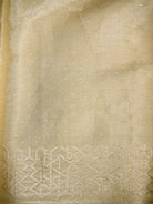 Pastel Yellow Tissue Brocade Handloom Banarasi Saree - Sacred Weaves