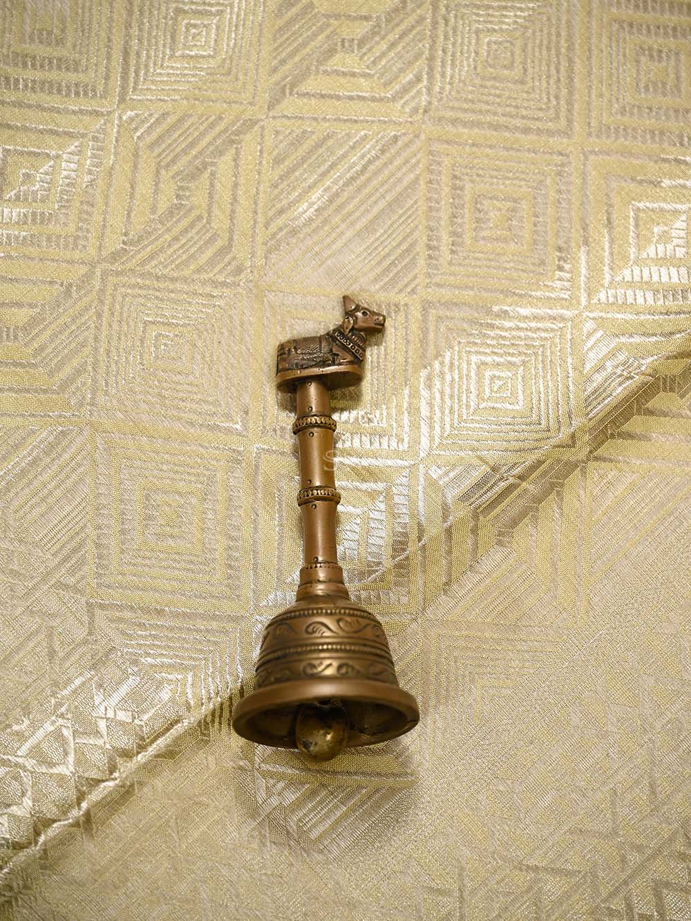 Pastel Yellow Tissue Brocade Handloom Banarasi Saree - Sacred Weaves