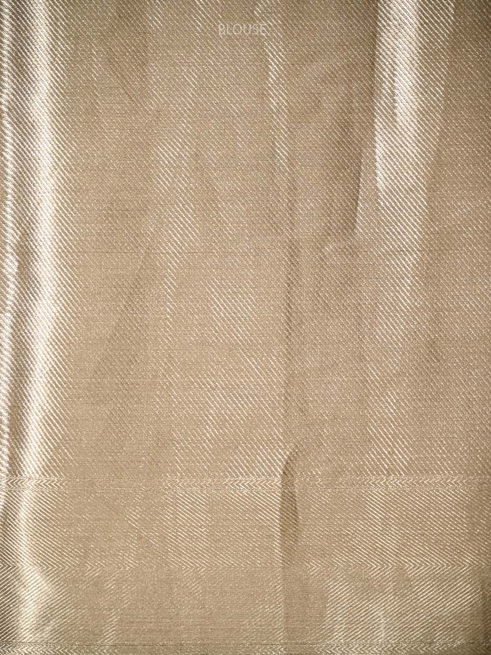 Dark Beige Tissue Brocade Handloom Banarasi Saree - Sacred Weaves