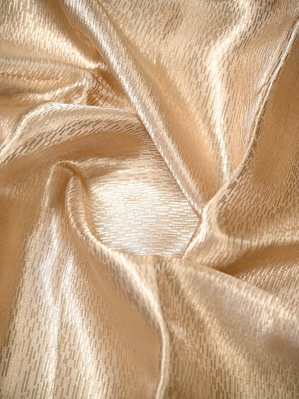 Dark Beige Tissue Brocade Handloom Banarasi Saree - Sacred Weaves