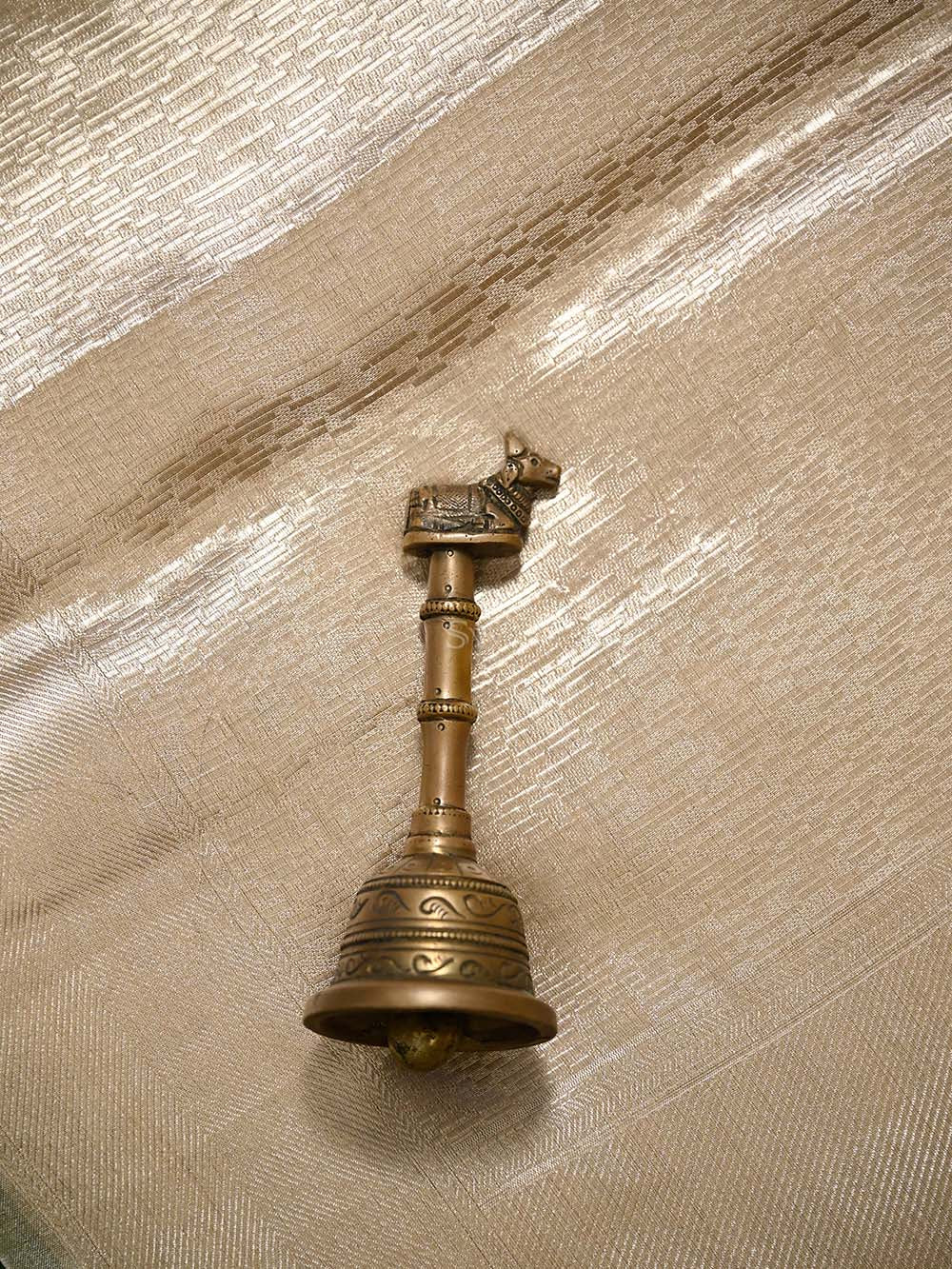 Dark Beige Tissue Brocade Handloom Banarasi Saree - Sacred Weaves