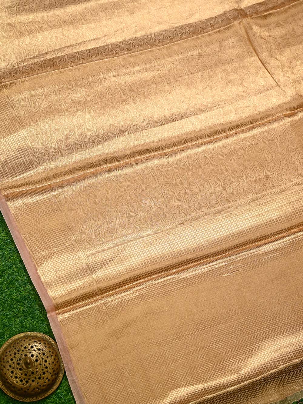 Pastel Pink Tissue Brocade Handloom Banarasi Saree - Sacred Weaves