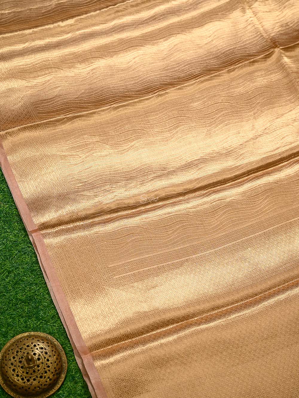 Pastel Pink Tissue Brocade Handloom Banarasi Saree - Sacred Weaves