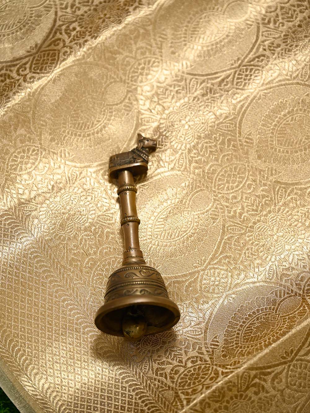 Beige Tissue Brocade Handloom Banarasi Saree - Sacred Weaves