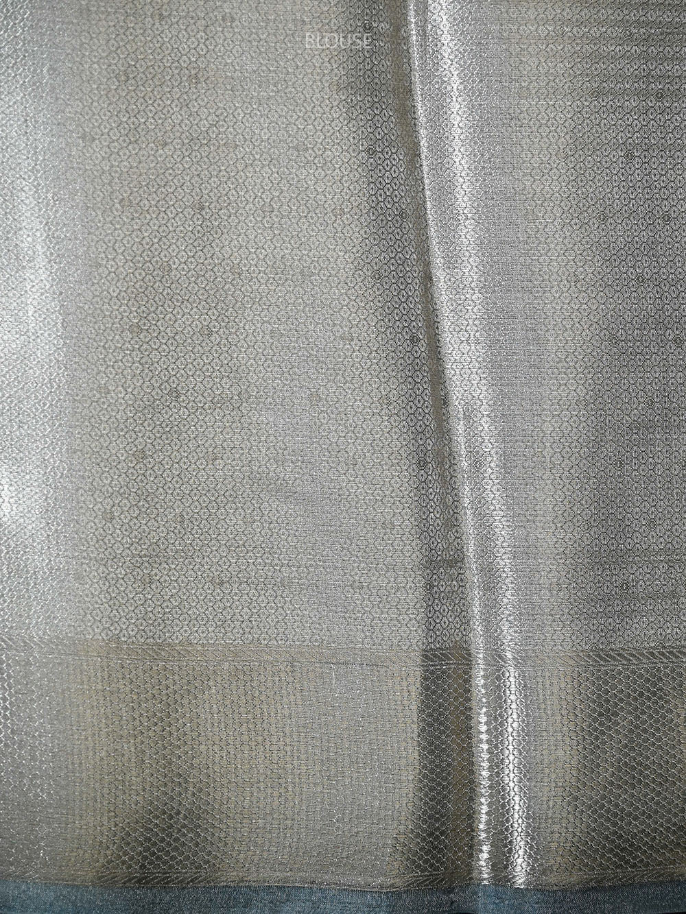 Pastel Sky-blue Tissue Brocade Handloom Banarasi Saree - Sacred Weaves