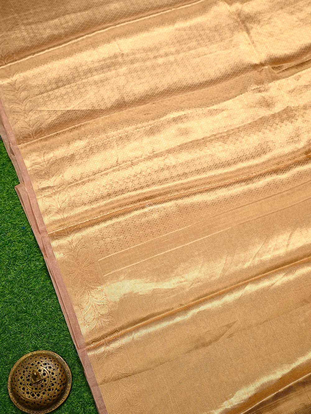 Pastel Pink Tissue Brocade Handloom Banarasi Saree - Sacred Weaves