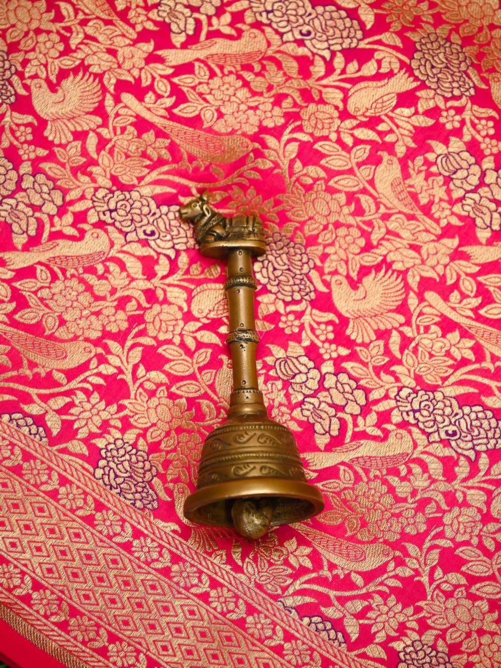 Pink Orange Meenakari Silk Brocade Handloom Banarasi Saree - Sacred Weaves