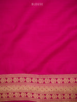 Dark Pink Meenakari Silk Brocade Handloom Banarasi Saree - Sacred Weaves