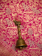 Dark Pink Meenakari Silk Brocade Handloom Banarasi Saree - Sacred Weaves