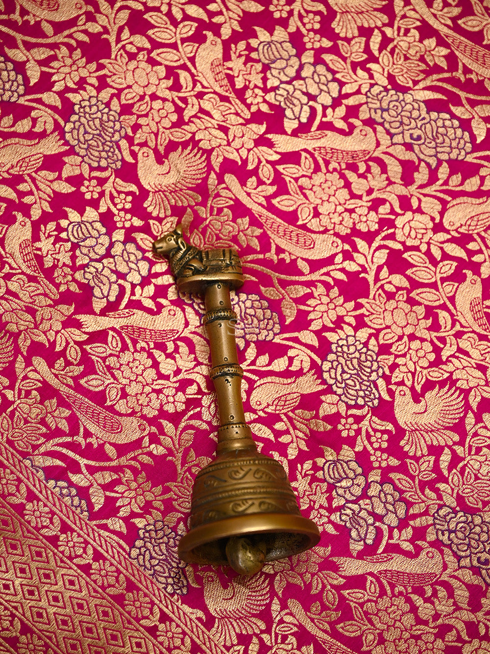 Dark Pink Meenakari Silk Brocade Handloom Banarasi Saree - Sacred Weaves