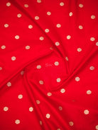 Red Jaal Katan Silk Handloom Banarasi Suit - Sacred Weaves