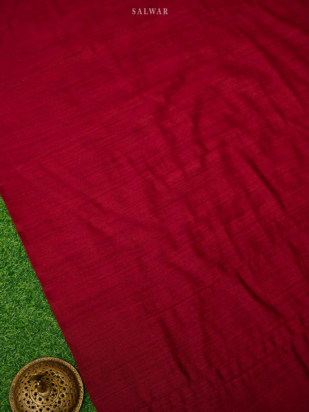 Maroon Moonga Tussar Silk Handloom Banarasi Suit - Sacred Weaves