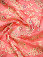 Pastel Pink Meenakari Jaal Khaddi Georgette Handloom Banarasi Saree - Sacred Weaves