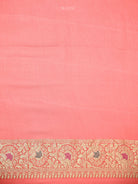 Pastel Pink Meenakari Jaal Khaddi Georgette Handloom Banarasi Saree - Sacred Weaves