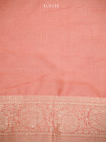 Pastel Pink Silk Brocade Handloom Banarasi Saree - Sacred Weaves