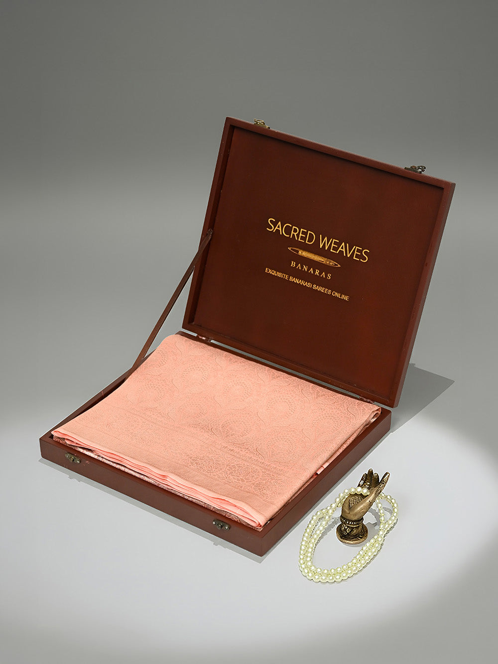 Pastel Pink Silk Brocade Handloom Banarasi Saree