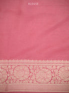 Pastel Pink Silk Brocade Handloom Banarasi Saree - Sacred Weaves