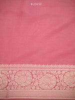 Pastel Pink Silk Brocade Handloom Banarasi Saree - Sacred Weaves