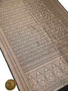 Black Zari Jaal Silk Brocade Handloom Banarasi Saree - Sacred Weaves