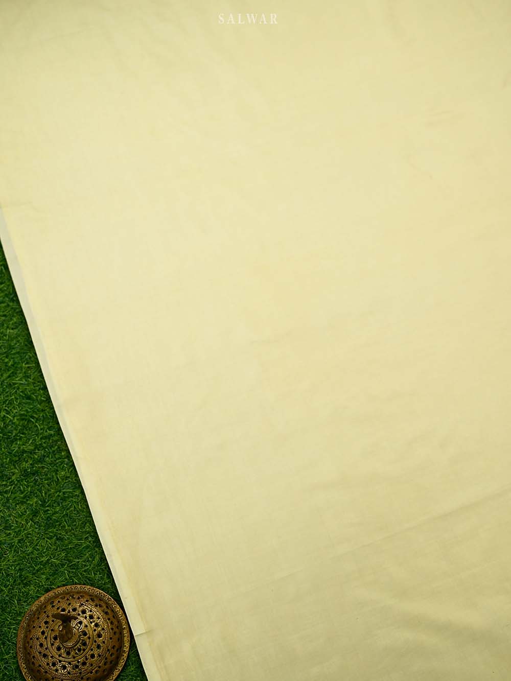 Cream Boota Katan Silk Handloom Banarasi Suit - Sacred Weaves