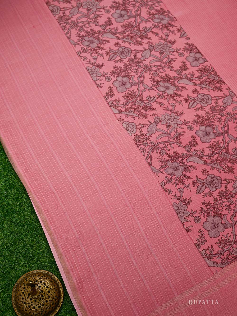 Pink Booti Cotton Silk Handloom Banarasi Suit - Sacred Weaves