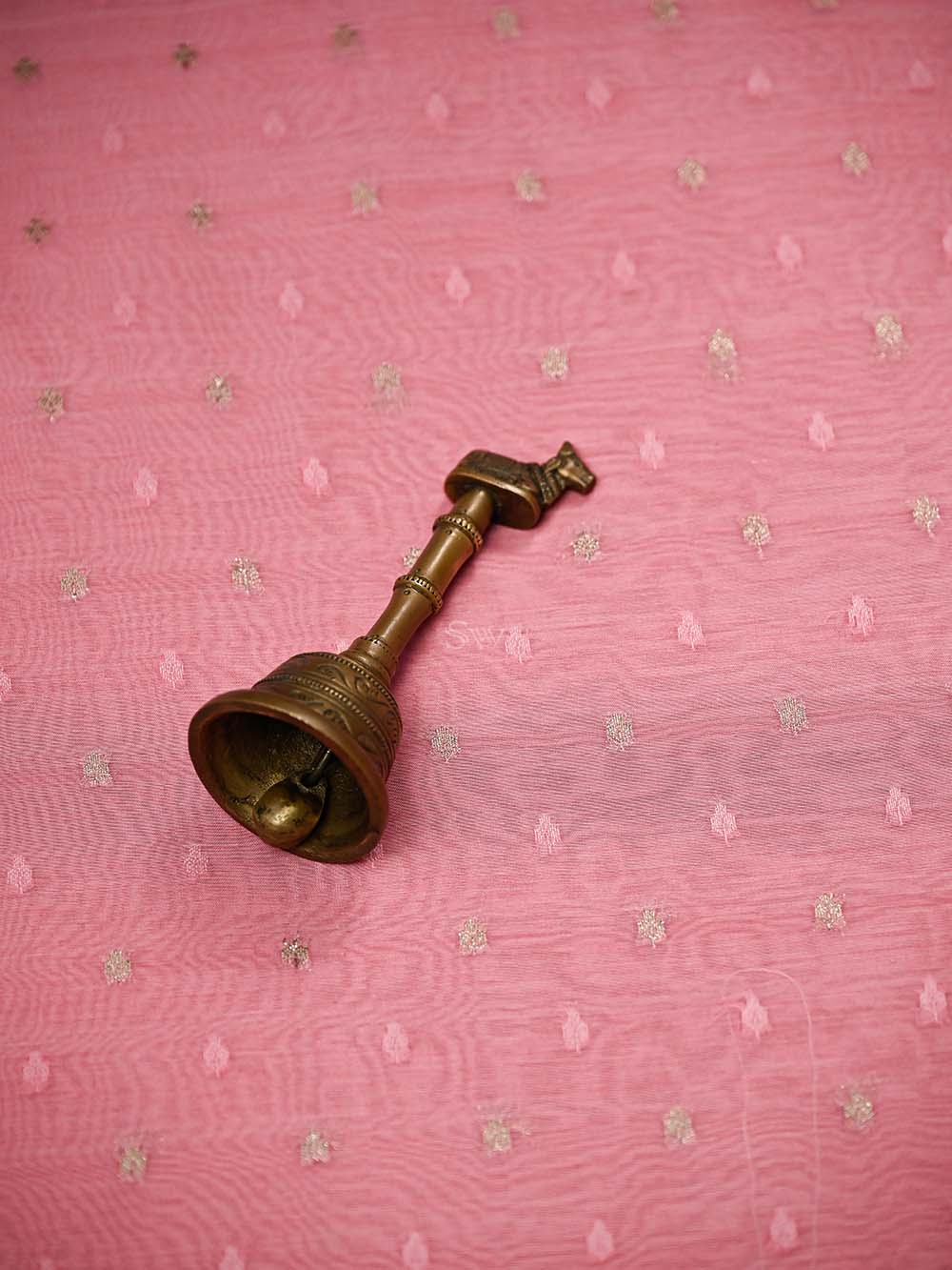 Pink Booti Cotton Silk Handloom Banarasi Suit - Sacred Weaves