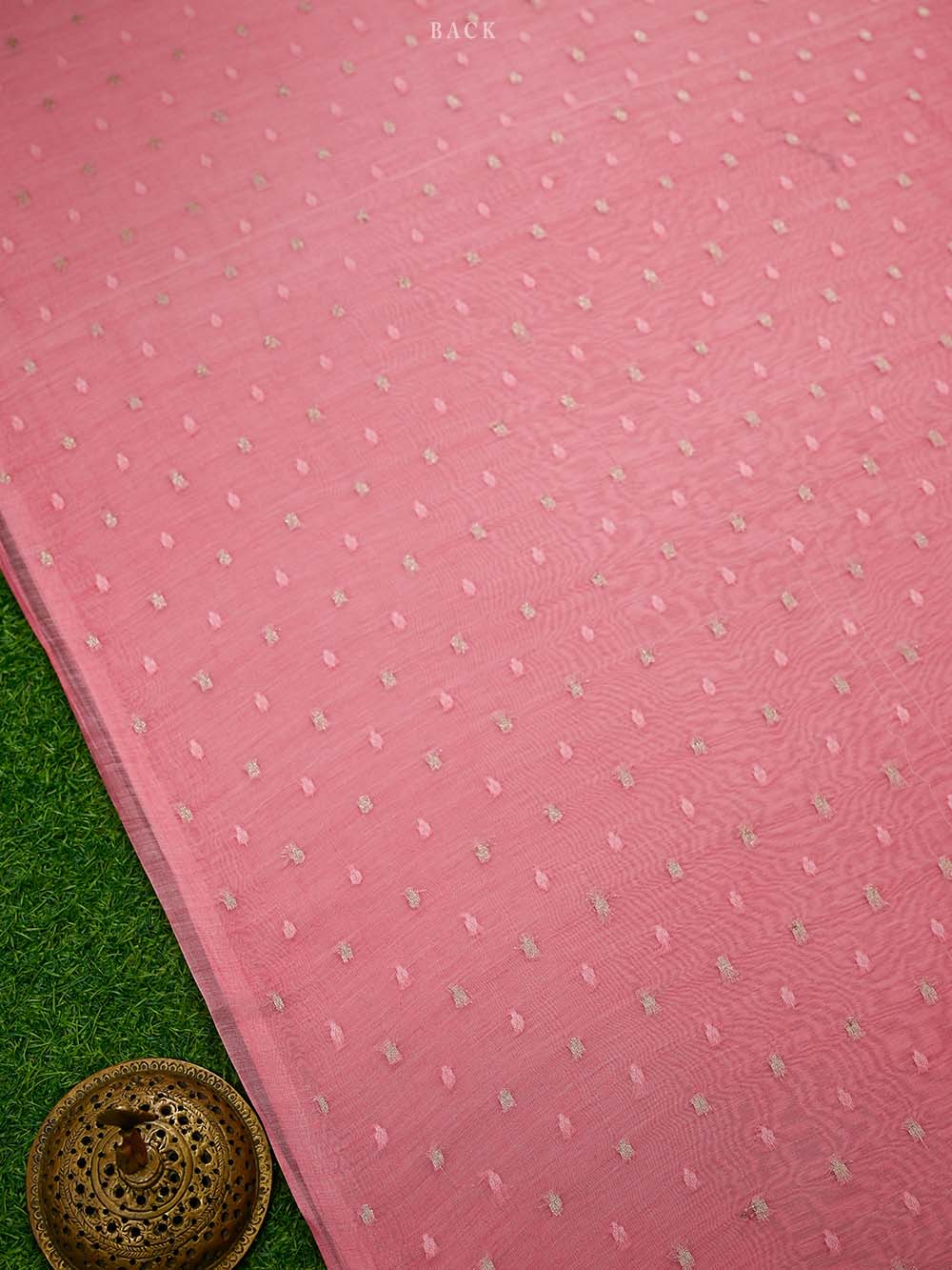 Pink Booti Cotton Silk Handloom Banarasi Suit - Sacred Weaves