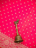 Pink Orange Jaal Katan Silk Handloom Banarasi Suit - Sacred Weaves