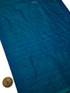 Blue Green Satin Tanchoi Silk Handloom Banarasi Suit - Sacred Weaves
